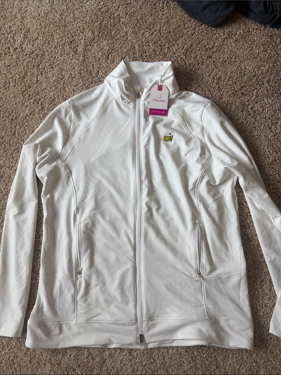 Magnolia Jackets & Blazers - Masters White Full-Zip Performance Jacket with Embroidered Logo